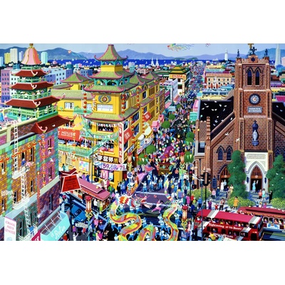 Alipson Puzzle - Puzzle San Francisco - China Town - 1 000 piese