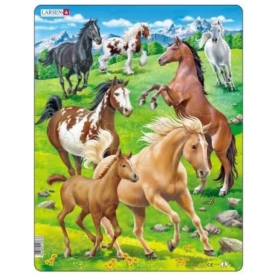 Larsen - Детски пъзел - Коне - 65 части (FH38)