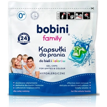 Bobini kapsule na pranie biele farebné 24 PD