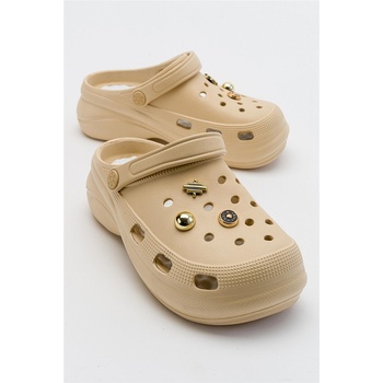 Moda Trend Дамски чехли тип сабо - Бежови #381770 (381770_Бежов)