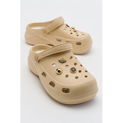 Moda Trend Дамски чехли тип сабо - Бежови #381770 (381770_Бежов)