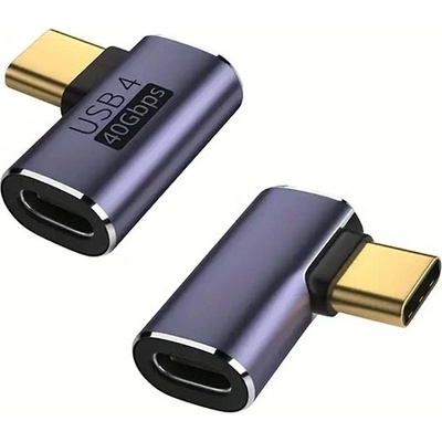 Reset Computers Adapter USB C-C, M/F, Angled, 40Gbps QC100W 385027 (C4072/CW)