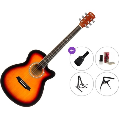 Pasadena PGC-10E Premium SET Vintage Sunburst Електро-акустична китара Джъмбо