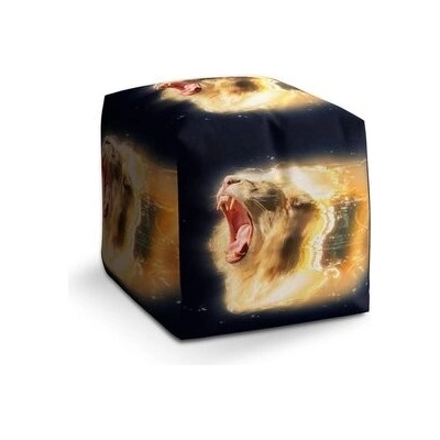 Sablio Taburet Cube Lev art: 40x40x40 cm