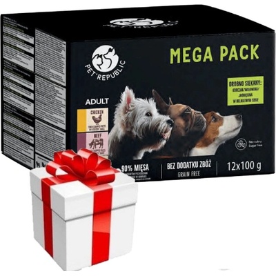 Pet Republic Adult Small Mix 3 příchutě v jemné omáčce 12 x 100 g