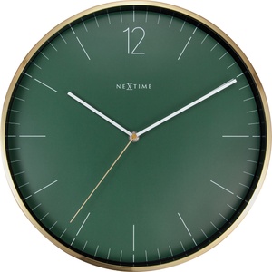 NeXtime Стенен часовник Essential Gold зелен (3252GN)