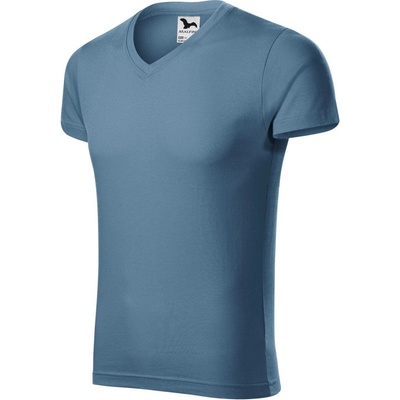 Malfini Slim Fit V-neck 146 tričko pánské bílá