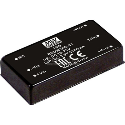 MEAN WELL RSDW20G-12 DC / DC menič napätia 1.67 A 20 W Počet výstupov: 1 x
