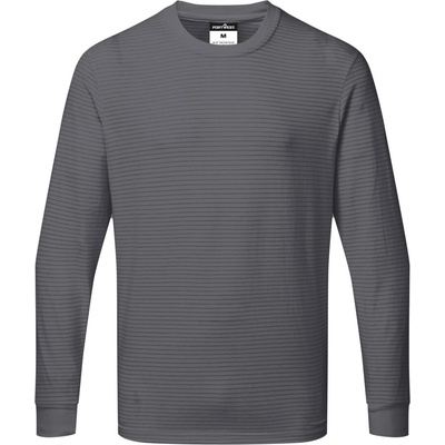 Portwest as22 / Антистатична esd тениска, дълъг ръкав - сива 4xl (as22zor4xl)