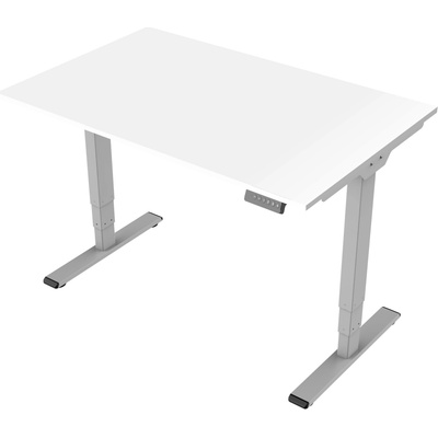 Delso Výškovo nastaviteľný stôl MIDJUSTER 60 x 120 cm biela / sivá