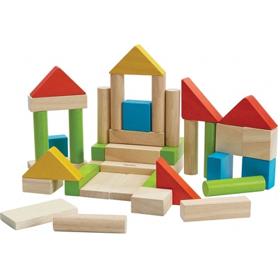 PlanToys Barevné kostky 40 ks