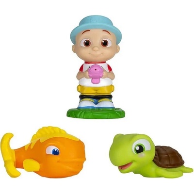 CoComelon 3-dielna sada hračiek do vane JJ, rybka a korytnačka
