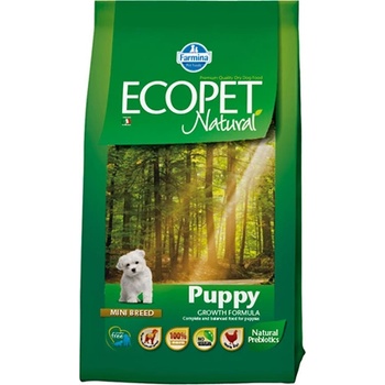 Farmina ECOPET NATURAL PUPPY MINI - пълноценна суха храна за кученца и бременни или кърмещи кучета от дребни породи с пилешко - 2, 5 кг, Farmina Италия - PEP025015S