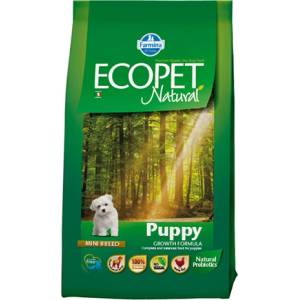 Farmina ECOPET NATURAL PUPPY MINI - пълноценна суха храна за кученца и бременни или кърмещи кучета от дребни породи с пилешко - 2, 5 кг, Farmina Италия - PEP025015S