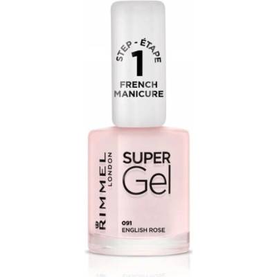 Rimmel Super Gel Step 1 lak na nehty pro francouzskou manikúru, odstín 091 English Rose 1