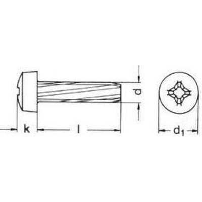 šroub M3x10 ZINEK půlkulatá hlava křížová drážka závitořezný DIN 7516A [1 ks] – Hledejceny.cz