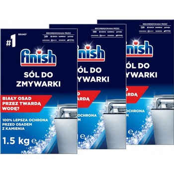 Finish Soľ do umývačky riadu hrubozrnná Finish 3 x 1,5 kg