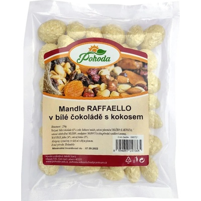 Velkoobchod Pohoda Mandle raffaello v bílé čokoládě s kokosem 250 g