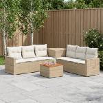 vidaXL Комплект дивани 8 бр. Бежов и кремаво бял 55 x 55 x 37 см (3448396)