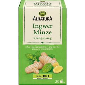 Alnatura Био чай с джинджифил и мента - 20 пакетчета чай