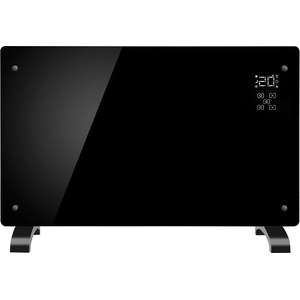 Elite Стъклен Панелен Конвектор elite ghd-20, Мощност 2000 w с 2 Степени, Закалено Стъкло, led Дисплей и Сензорно Управление, Електронен Сензорен Термостат, 24-Часов Таймер, Черен (el-71407)