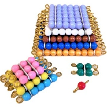 Montessori perlové čtverce barevné