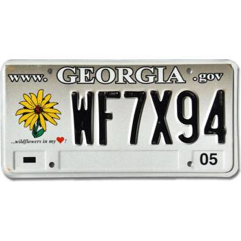 Americká ŠPZ Georgia Wildflowers WF7X94