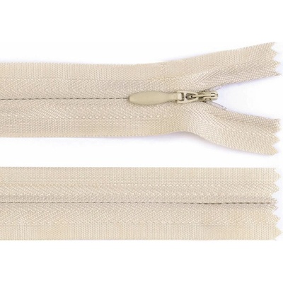 Zip spirálový skrytý No 3 délka 40 cm barva 307 krémová