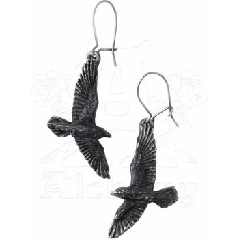Alchemy gothic Обици Black Raven - ALCHEMY GOTHIC - E333