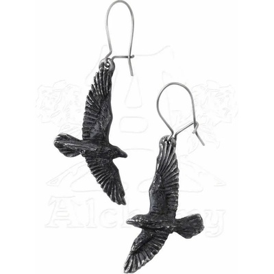 Alchemy gothic Обици Black Raven - ALCHEMY GOTHIC - E333