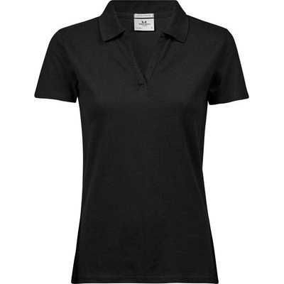 Tee Jays 1409 Dámske luxusné polo s výstrihom do V čierna