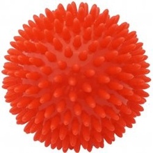 KineMAX Hedgehog Masážní míček ježek 9cm červený