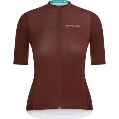 PEPPERMINT Дамска фланелка с къс ръкав за колоездене Peppermint Women's Signature Jersey Cycling jersey - Espresso - размер XL (156-2713-0415)