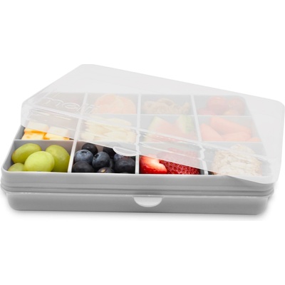 Melii Snackle Box krabička na desiatu 1368 ml sivá