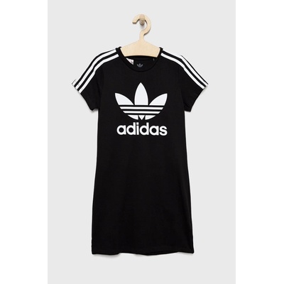 adidas Originals Детска рокля adidas Originals в черно къс модел със стандартна кройка (HK0289)