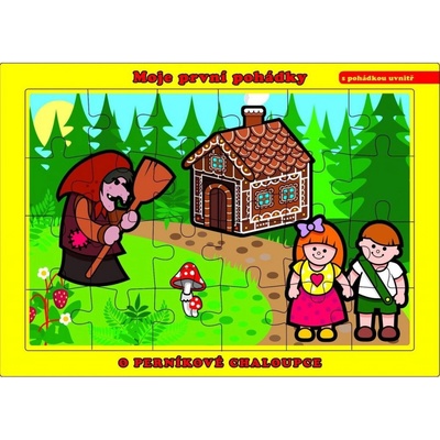Teddies deskové O Perníkové Chaloupce 26 x 17 cm Moje první pohádky 24 dílků