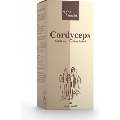 Serafin Cordyceps s jitrocelem 40% polysacharidů 90 kapslí