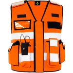 Korntex HI-VIS KXTAC BONN TACTICAL / Мъжка светлоотразителна многофункционална жилетка - оранжева XXL/4XL (76XTAC235zi)