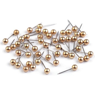 Špendlíky délka 15 mm - 50ks Barva: zlatá