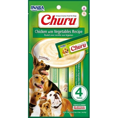 Inaba Churu dog snack kuracie a zelenina 4x14 g