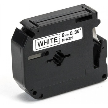 Pro Brother Съвместима лента с Brother MK-221, 9mm x 8m, черен печат / бял фон (MK221)