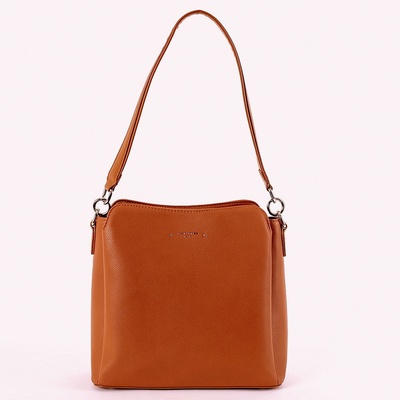 David Jones dámská tříoddílová kabelka na rameno i crossbody 6417 světlehnědá