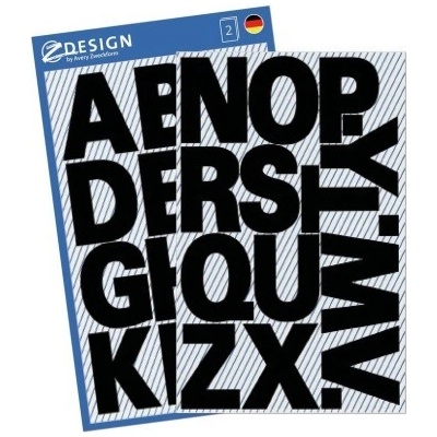 AVERY Z-DESIGN Písmena z černé fólie, velká - 3784