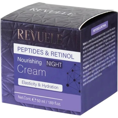 Revuele Peptides & Retinol Nourishing Night Cream, подхранващ нощен крем с пептиди и ретинол, 50 ml