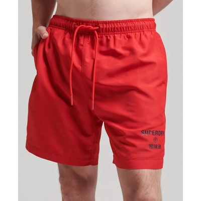 Superdry Бански гащета Superdry Code Core Sport 17 Inch swimming shorts - Red (Risk Red)