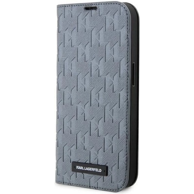 KARL LAGERFELD Калъф Karl Lagerfeld KLBKP14LSAKLHPG за iPhone 14 Pro 6.1", сив / сив, Saffiano Monogram (KF001637-0)