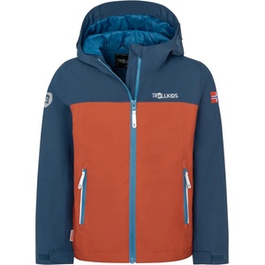 TROLLKIDS Детско водоустойчиво яке Trollkids Kid's Telemark Jacket Waterproof jacket - Red Clay / Mystic Blue - размер 176 (EU) (703-3032-1821)