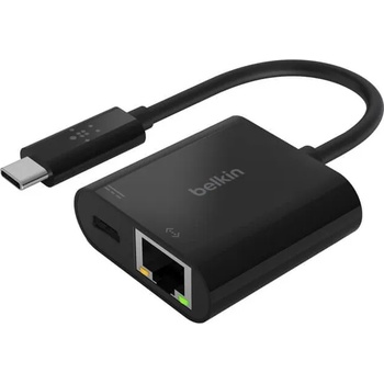 Belkin USB-C to Gigabit Ethernet and Charge Adapter - адаптер за свързване от USB-C към Gigabit Ethernet и USB-C порт (черен)