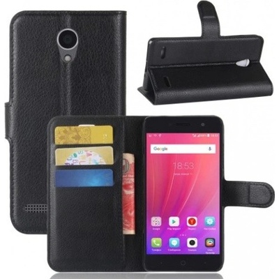 Púzdro Litchi Book ZTE Blade A521 čierne