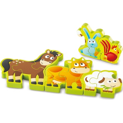 Hape Puzzle zvířátka a číslice 10 dílků